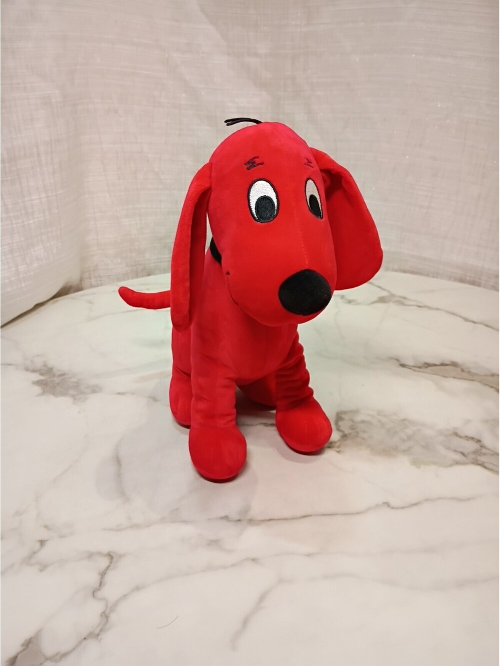 Clifford the Big Red Dog 13” Plush Stuffed Animal Black Collar Kohls Good Clean